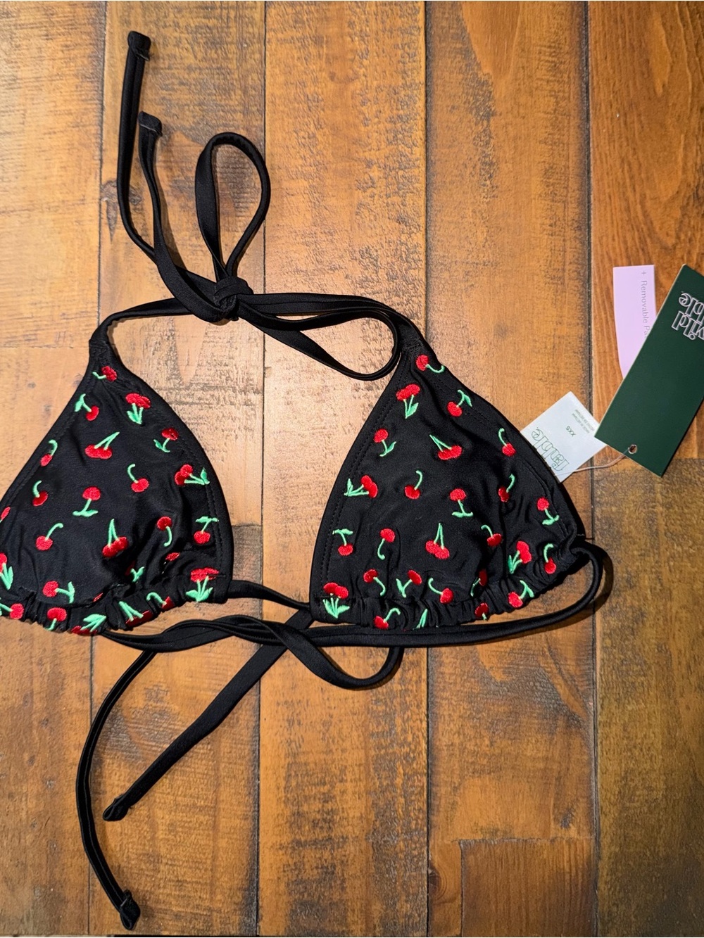 Target Women’s Black Cherry Print Triangle Bikini Top